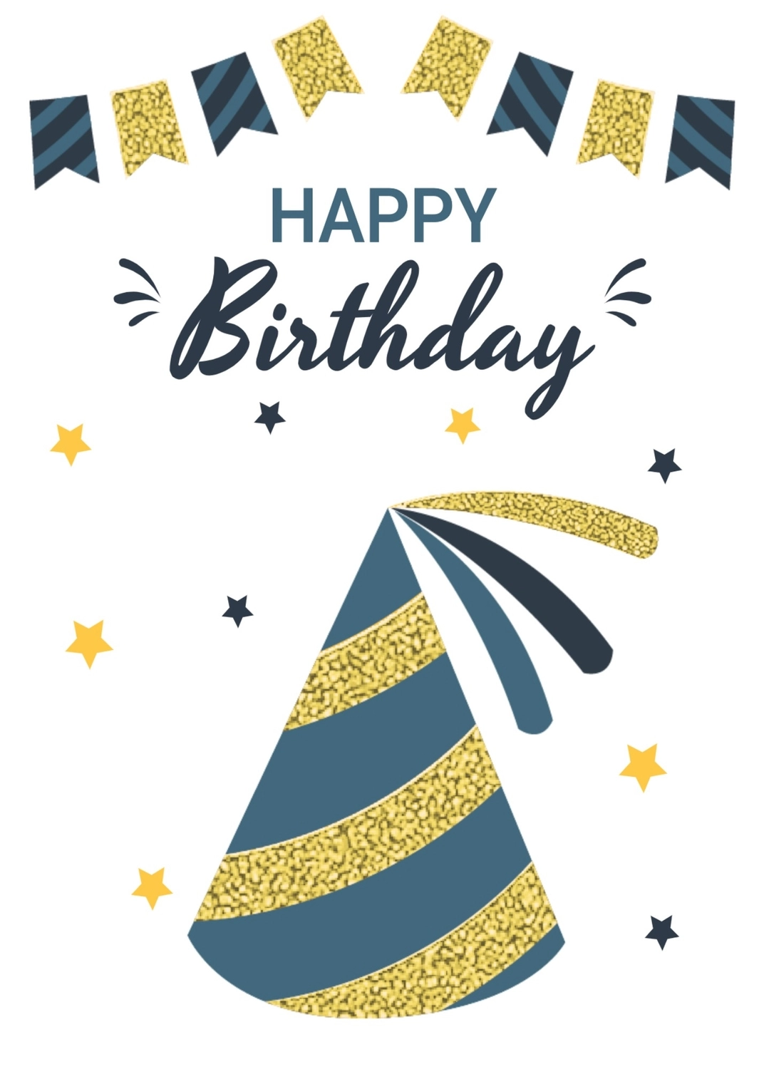 誕生日カード　パーティーハット, Party hat, birthday card, create, Birthday Card template