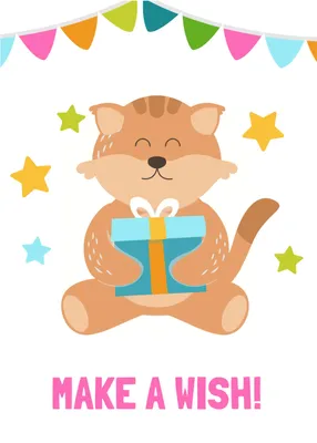 誕生日プレゼントを持った熊, 笑顔, くま, 誕生日, 誕生日カードテンプレート