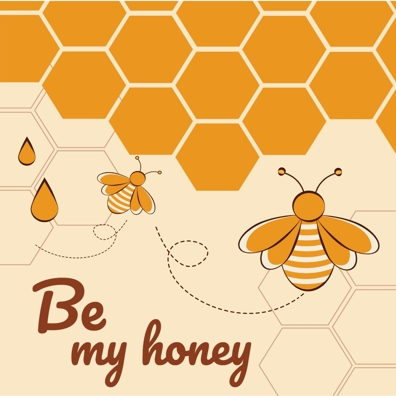 蜂のグリーティングカード, はちみつ, 作成, デザイン, メッセージカードテンプレート