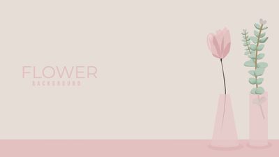 キュートなお花, flower, flour, pink, Zoom Virtual Background template
