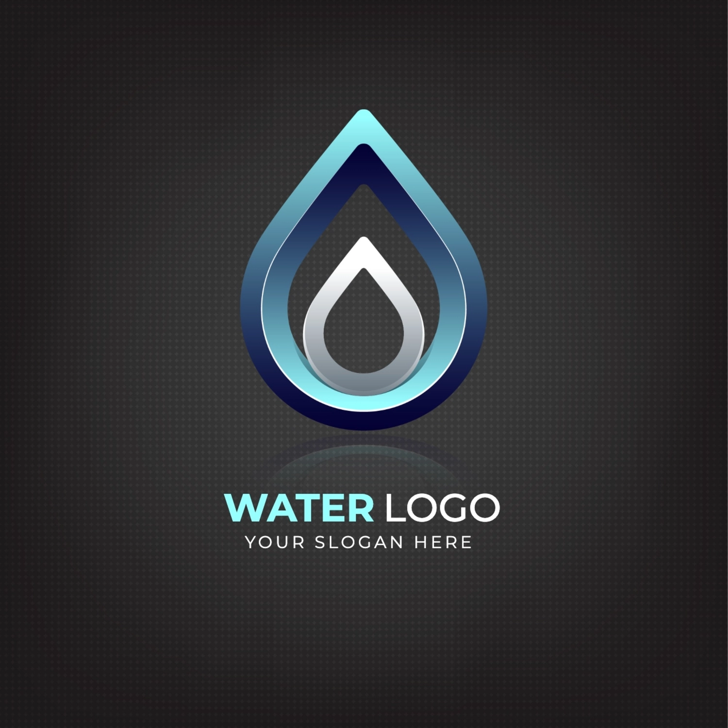 雫のロゴ, 水の色, 作成, デザイン, ロゴテンプレート