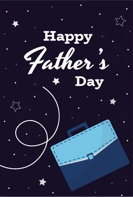 父の日グリーティングカード　鞄と星, greeting card, card, Father&#39;s Day, Greeting Card template