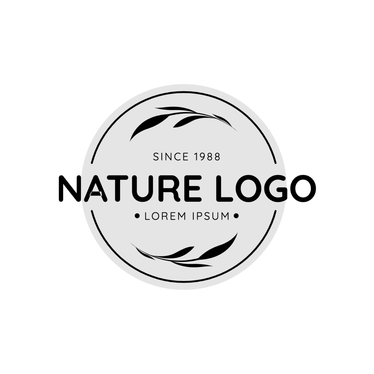 葉っぱのロゴ, 簡單的, 創造, 設計, 商標 模板