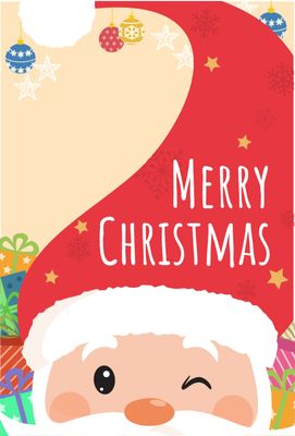サンタクロースの顔のカード, Santa Claus, up, face, Greeting Card template