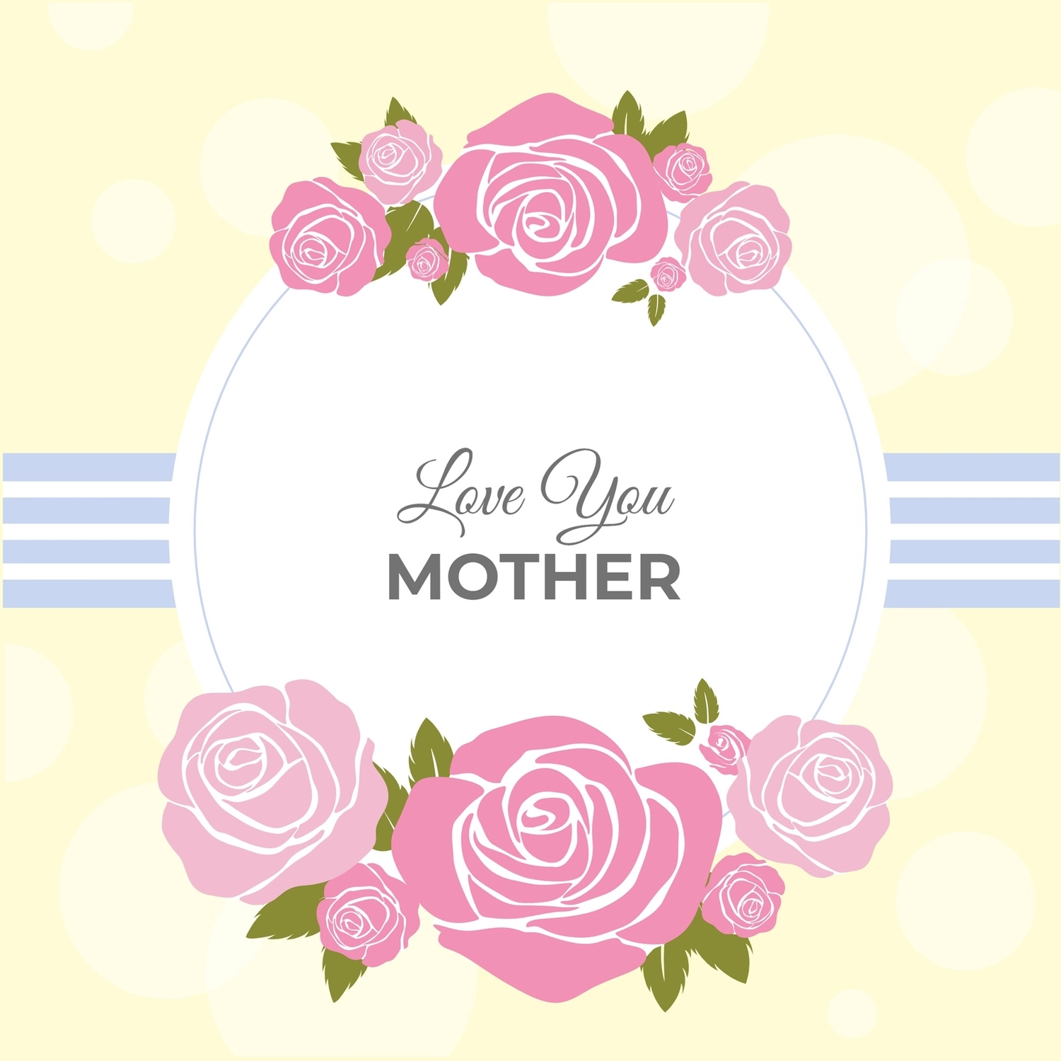 母の日グリーティングカード　バラの花, ピンクバック, 作成, デザイン, メッセージカードテンプレート