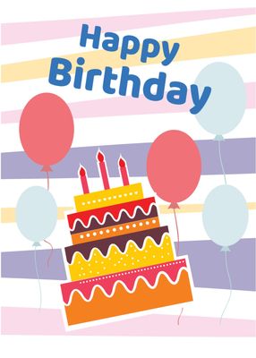 誕生日カード　バースデーケーキ