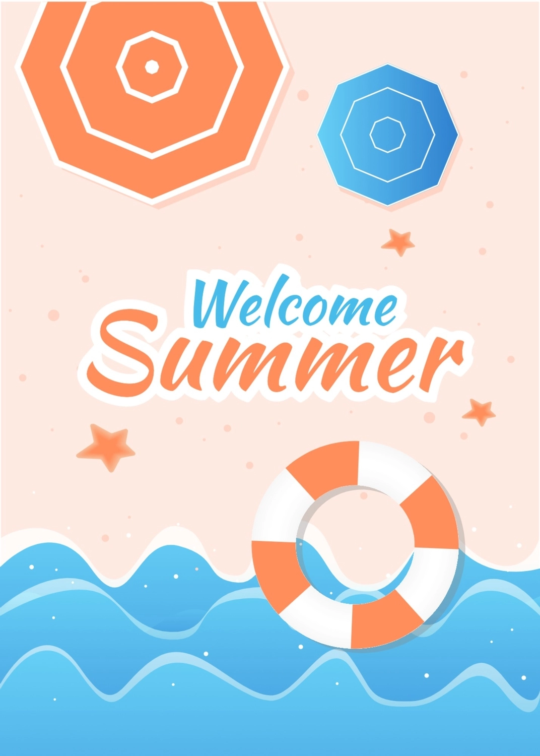 夏のグリーティングカード　ビーチ俯瞰, 간과, 만들기, 디자인, 메시지 카드 템플릿