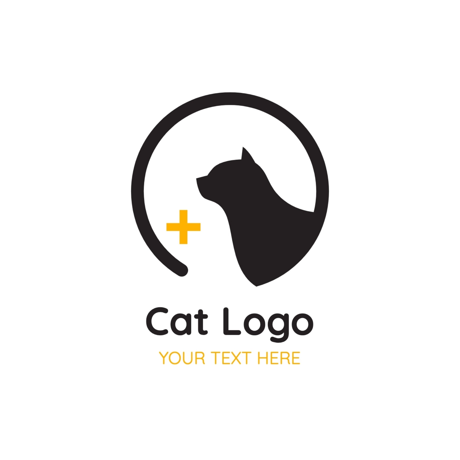 ネコのロゴ, ロゴ, ロゴマーク, ロゴタイプ, ロゴテンプレート