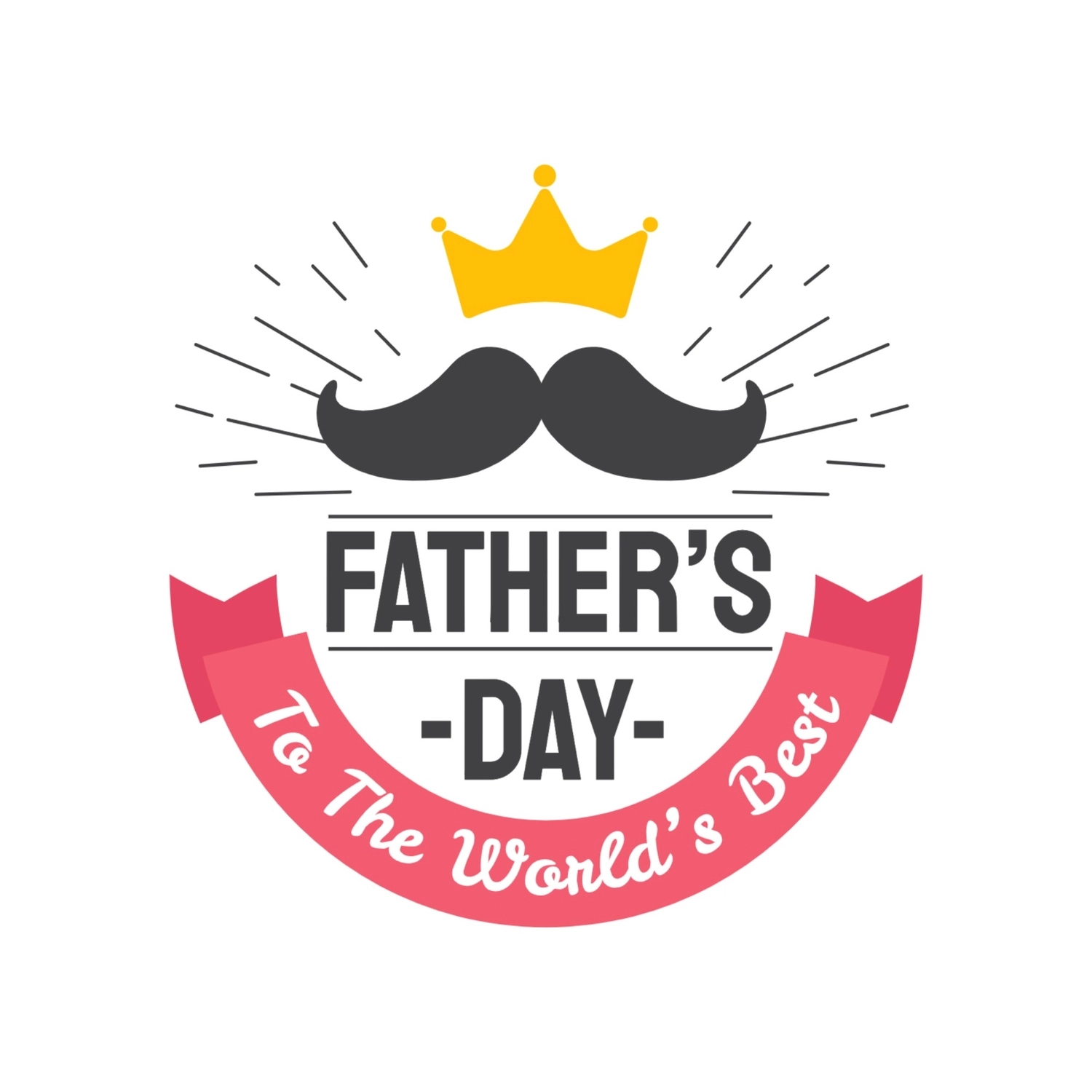 髭と王冠の父の日ロゴ, ロゴ, ロゴマーク, ロゴタイプ, ロゴテンプレート