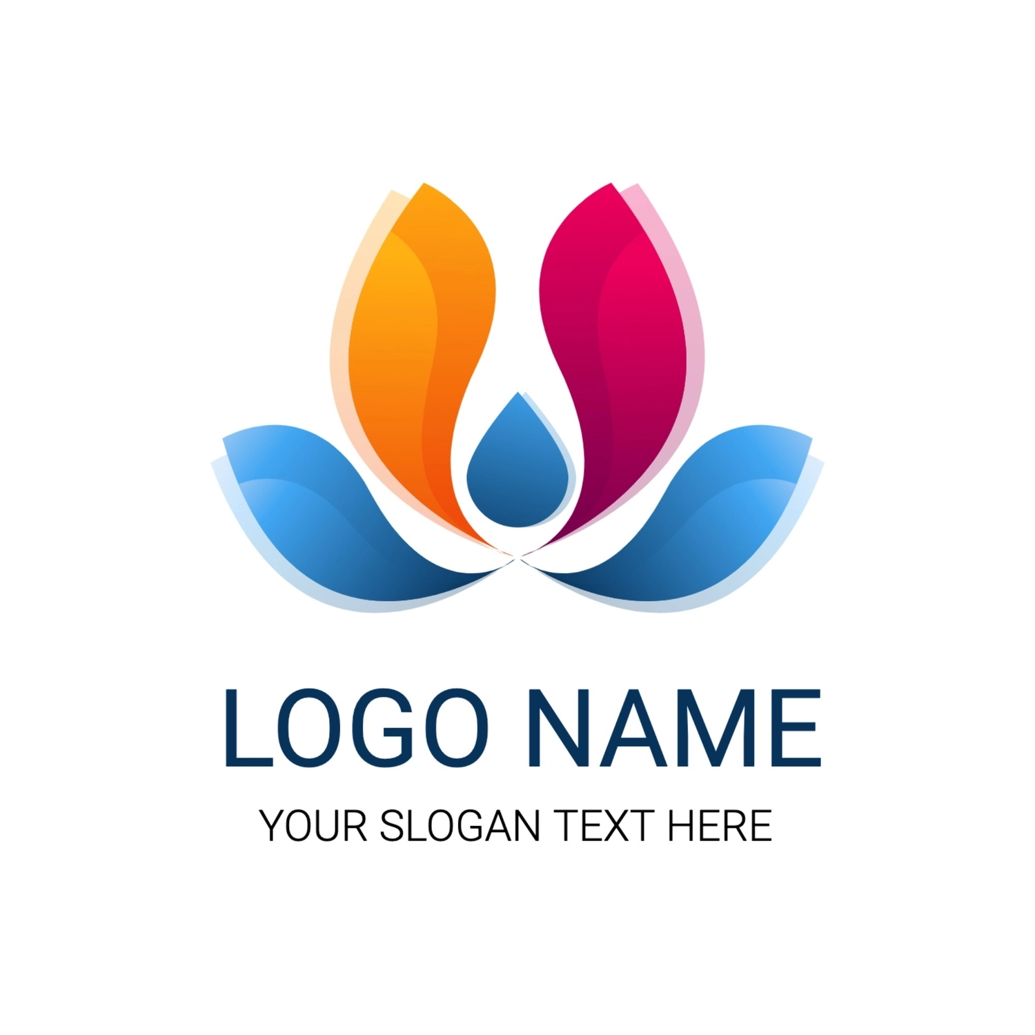 三色の抽象的なロゴ, ロゴ, ロゴマーク, ロゴタイプ, ロゴテンプレート