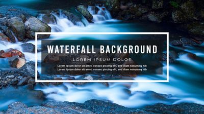 Zoom Virtual Background template 3181, waterfall, nature, view, Zoom Virtual Background template