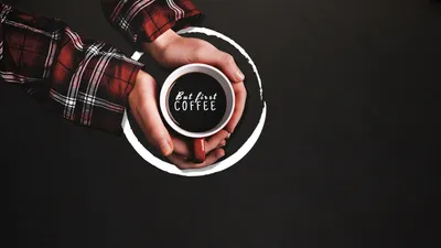 コーヒーカップを包む手, coffee, coffee time, coffee break, Desktop Wallpaper template