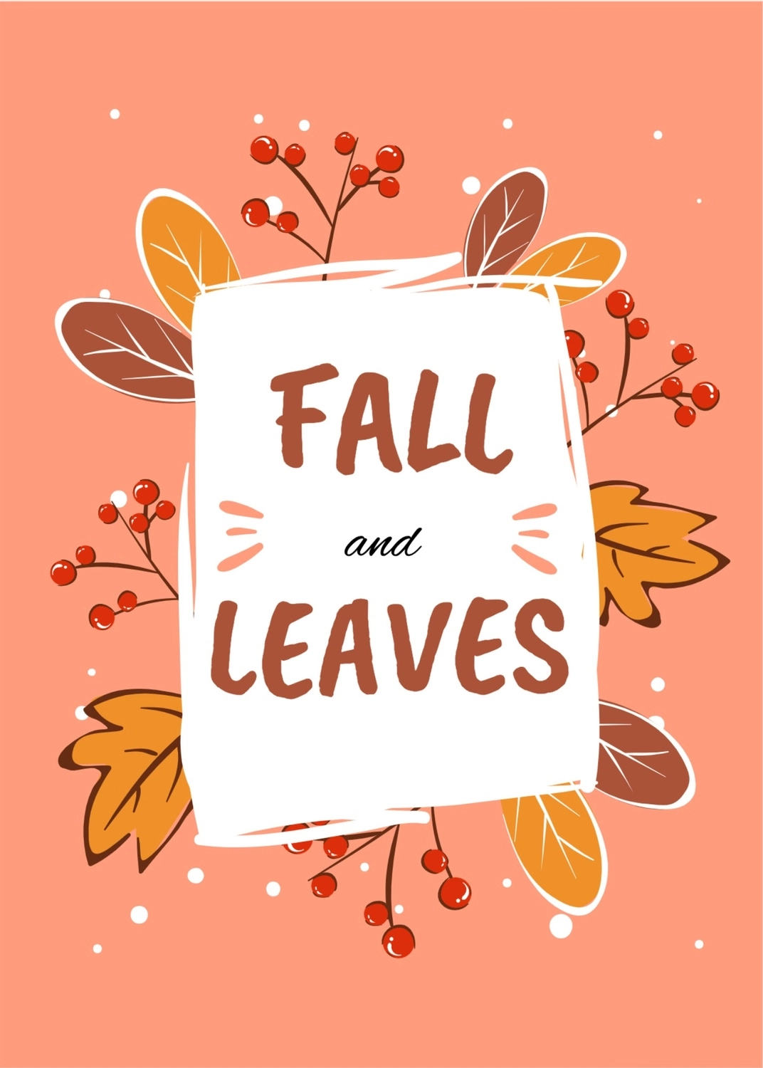 秋のグリーティングカード　落ち葉, 枯れ葉, 作成, デザイン, メッセージカードテンプレート