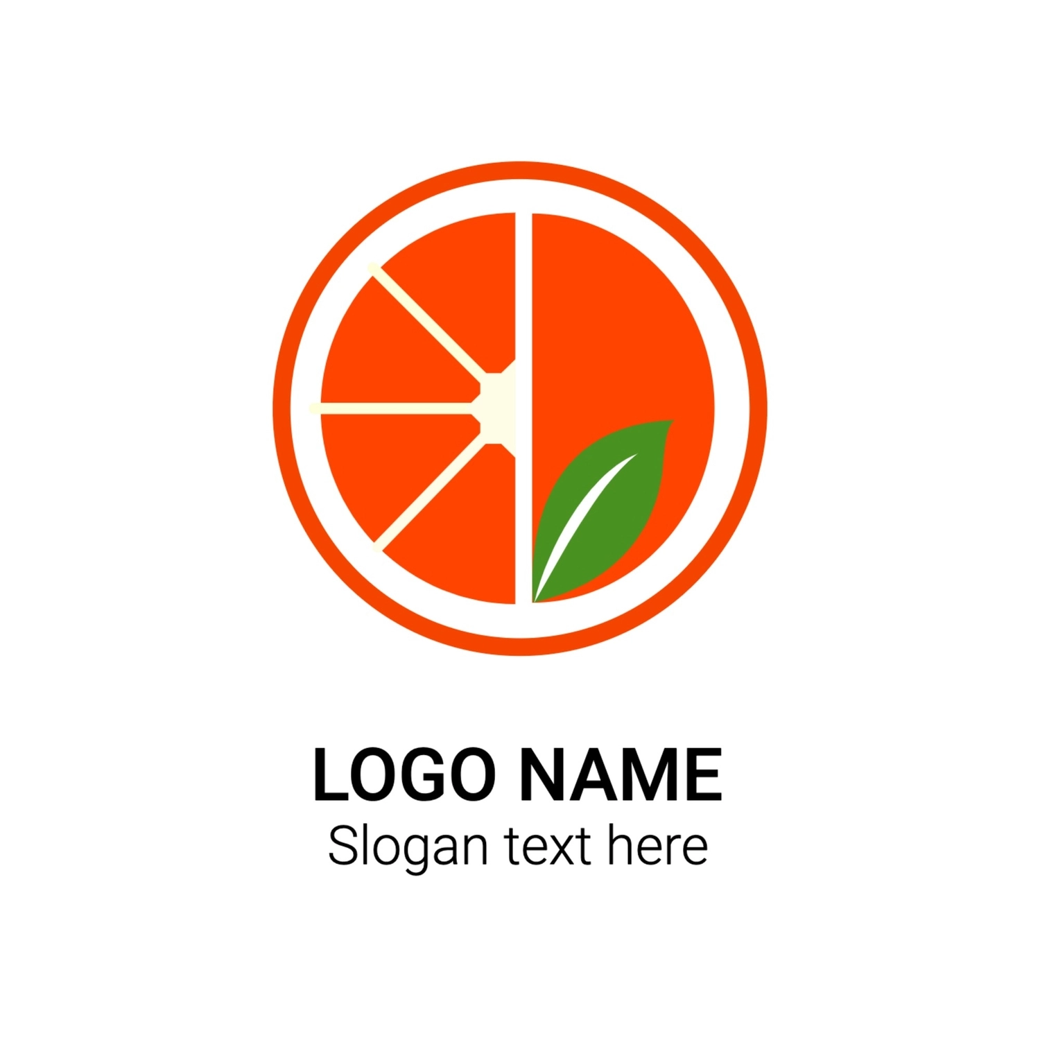 オレンジのロゴ, イラスト, 作成, デザイン, ロゴテンプレート