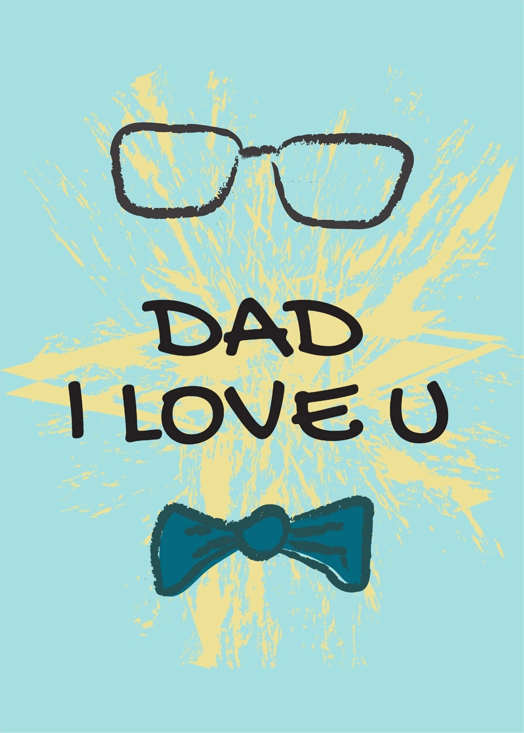 父の日グリーティングカード　眼鏡と蝶ネクタイ, 蝶ネクタイ, 作成, デザイン, グリーティングカードテンプレート