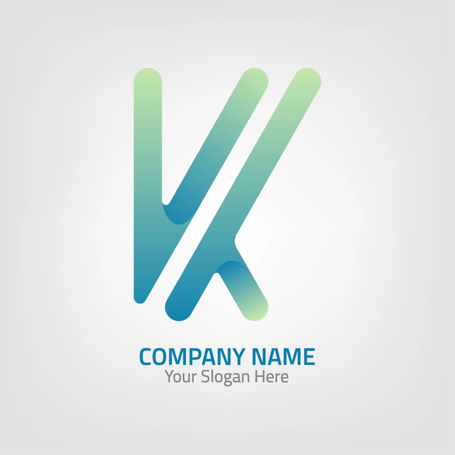 Kのロゴ, グラデーション, 作成, デザイン, ロゴテンプレート