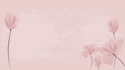 シンプルフラワー, 花, フラワー, ピンク, Zoomバーチャル背景テンプレート