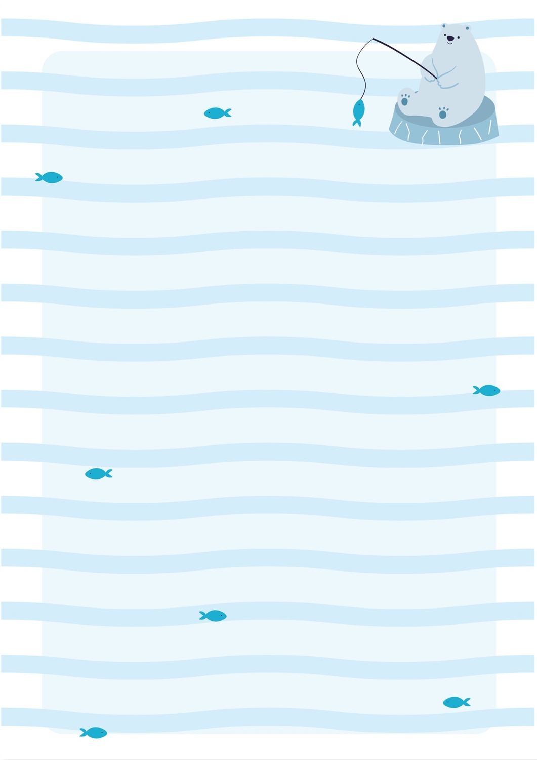 釣りをする熊の無料Xヘッダーテンプレート 10731 - デザインAC, image size:1061x1500