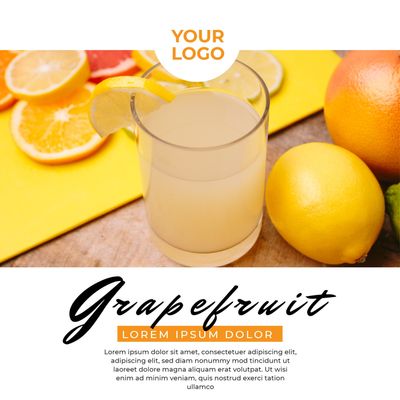 Instagram広告テンプレート4057, ジュース, グレープジュース, 柑橘類, Instagram広告テンプレート