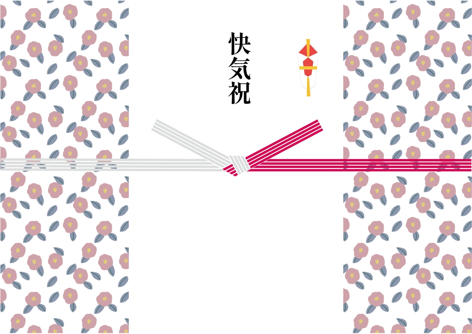 快気祝, the iron, visit, red and white, Sales promotion tool template